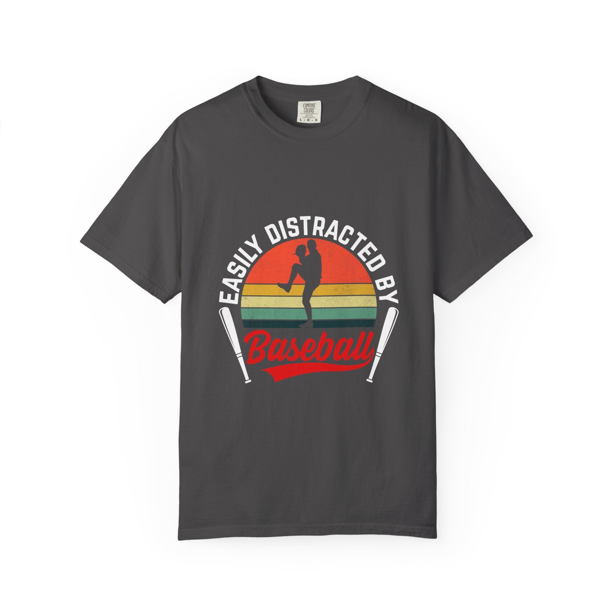 Easily Distracted by Baseball T-Shirt — Premium 100% Cotton