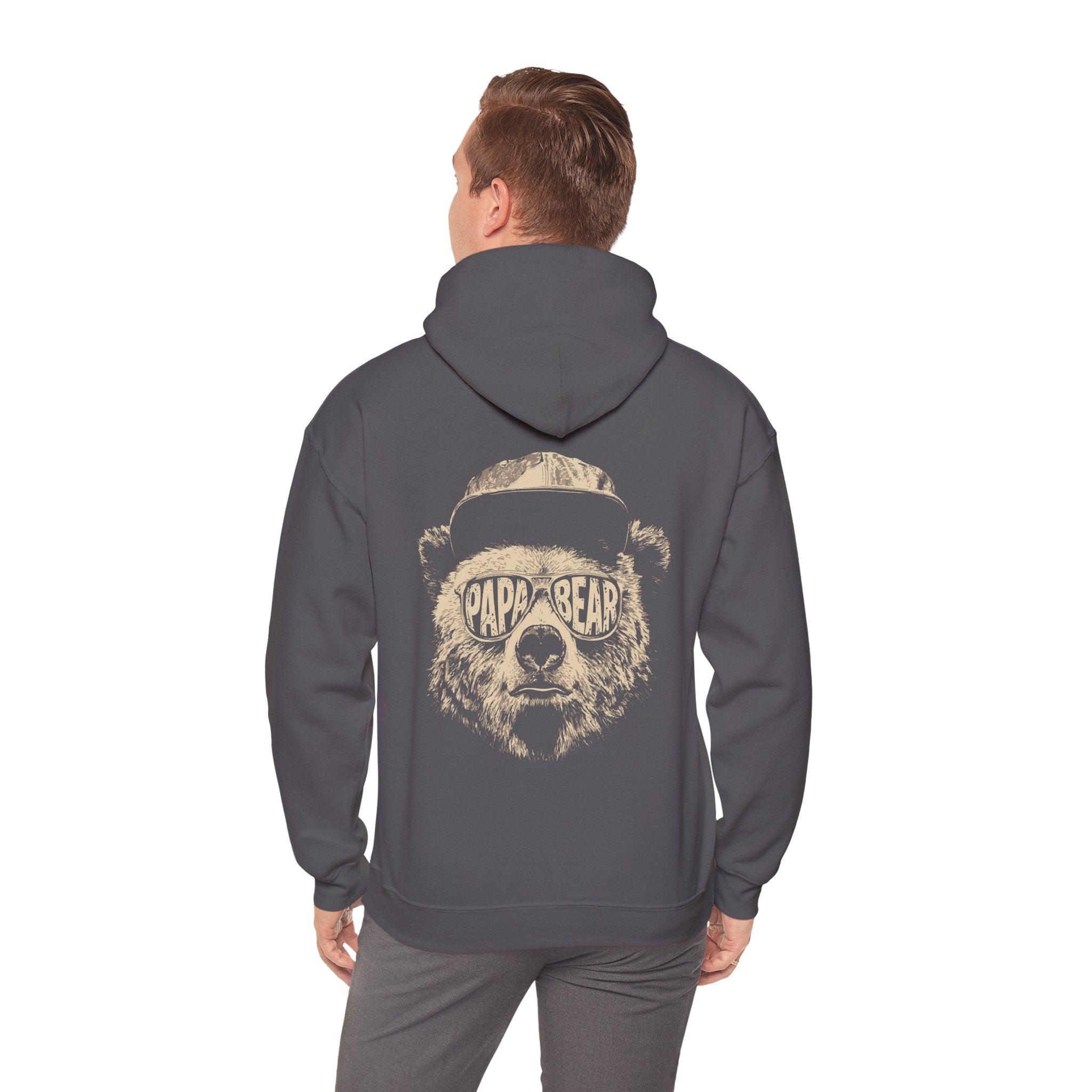 Papa Bear Hoodie — Customizable Back Graphic Father’s Day Sweatshirt