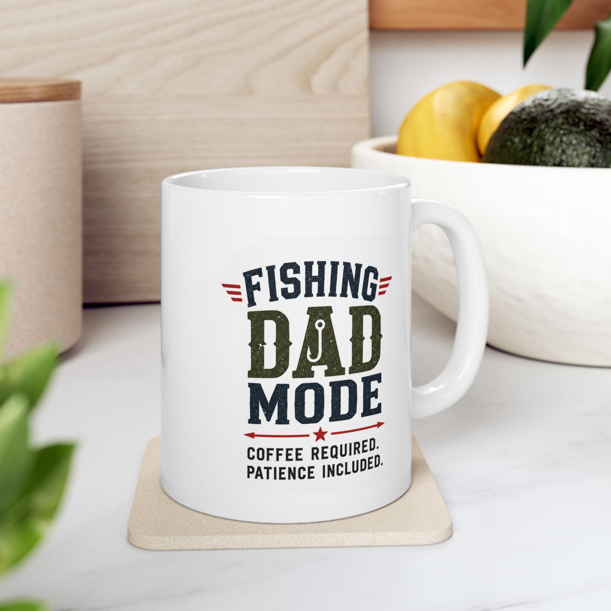 Fishing Dad Mode Ceramic Mug — Fishing Dad Coffee Mug (11oz/15oz) — Father's Day Gift