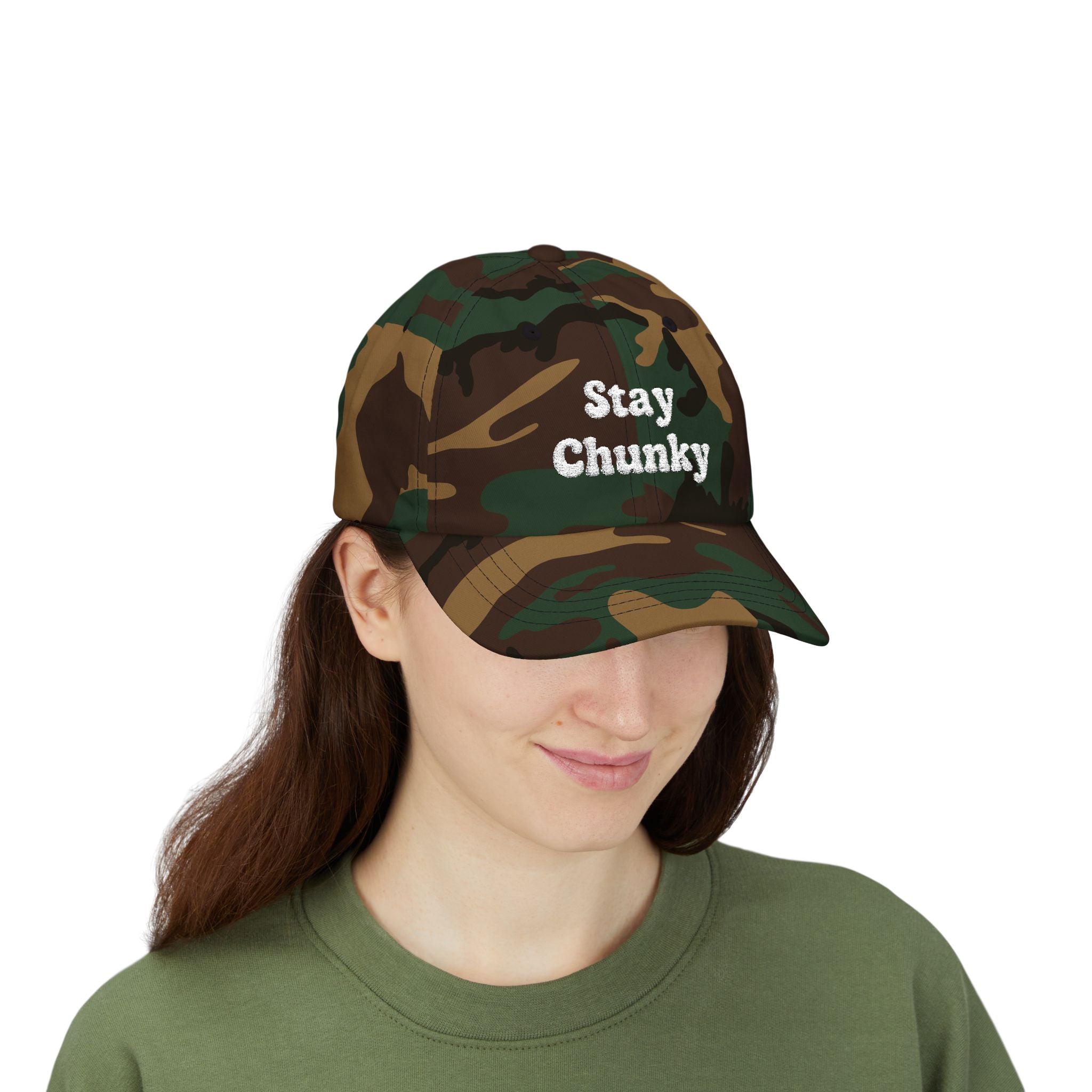Customizable Stay Chunky Font Cap — Embroidered Baseball Hat