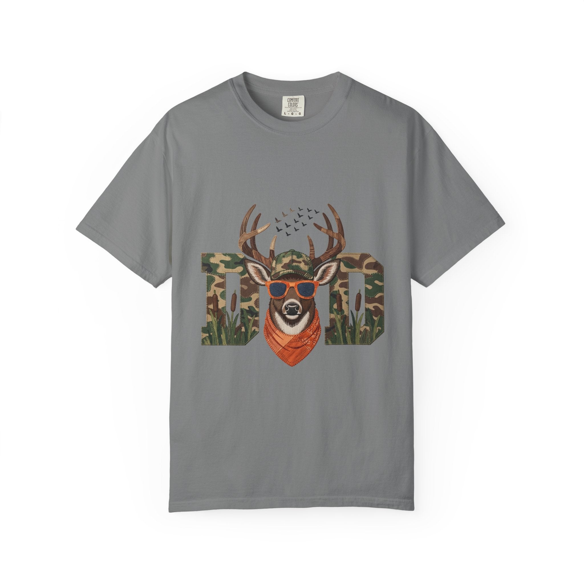 Dad Camo Deer 100% Cotton Premium T-Shirt — 'Cool Buck' Graphic Tee for Fathers & Hunters