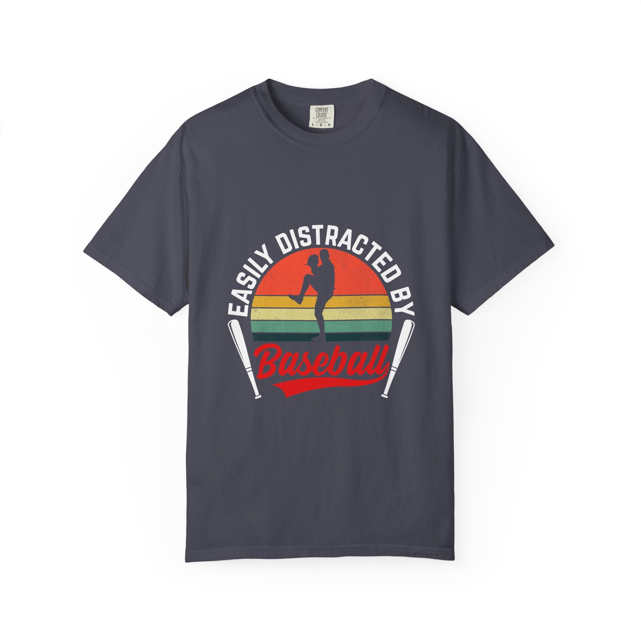 Easily Distracted by Baseball T-Shirt — Premium 100% Cotton