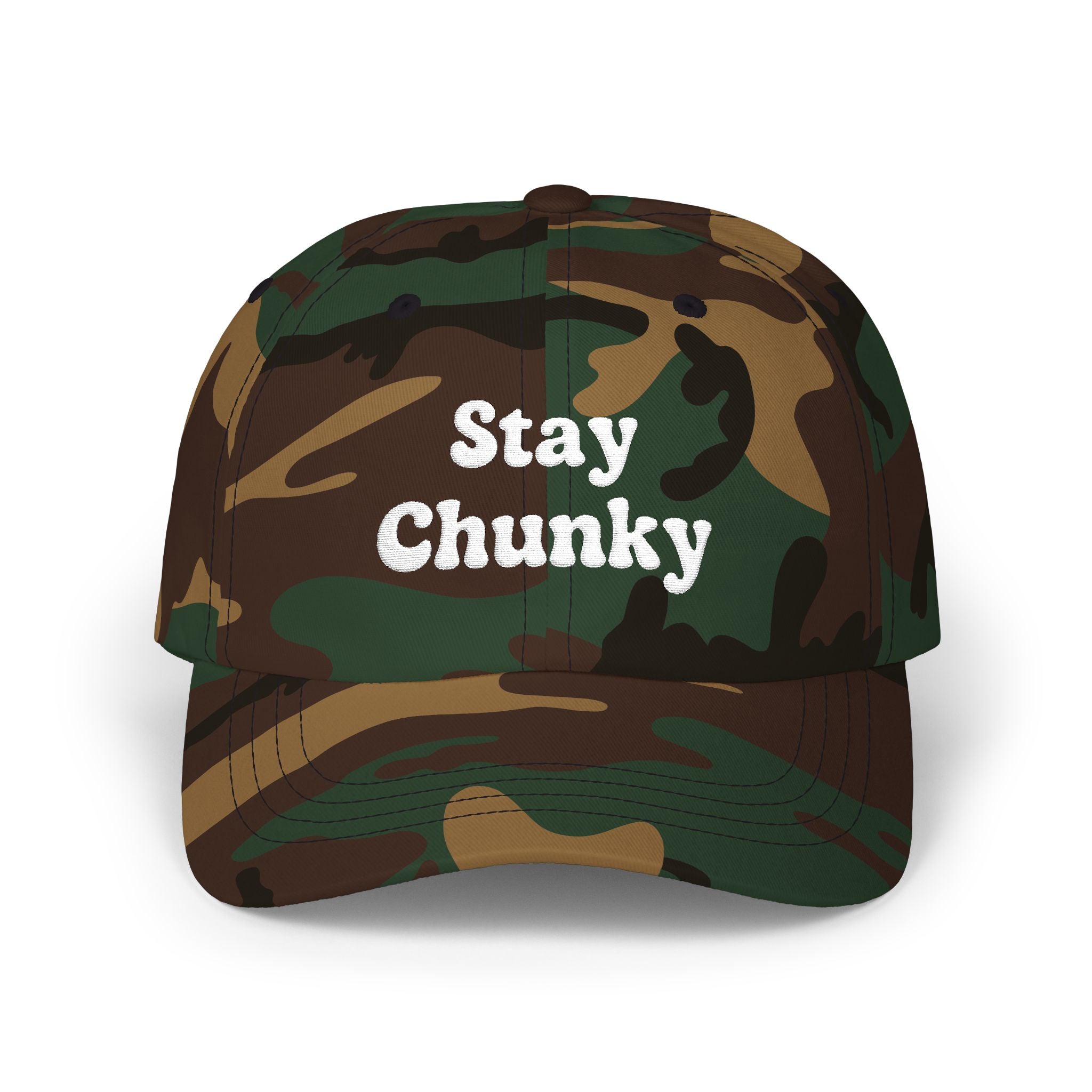 Customizable Stay Chunky Font Cap — Embroidered Baseball Hat
