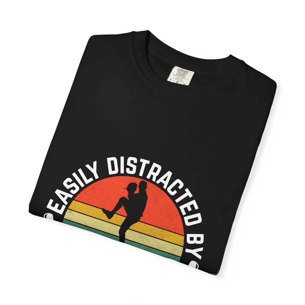 Easily Distracted by Baseball T-Shirt — Premium 100% Cotton