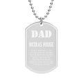 Personalized Dog Tag Necklace — Custom Engraved Stainless Steel or Gold-Plated Father’s Day Gift (3 Custom Text Lines)