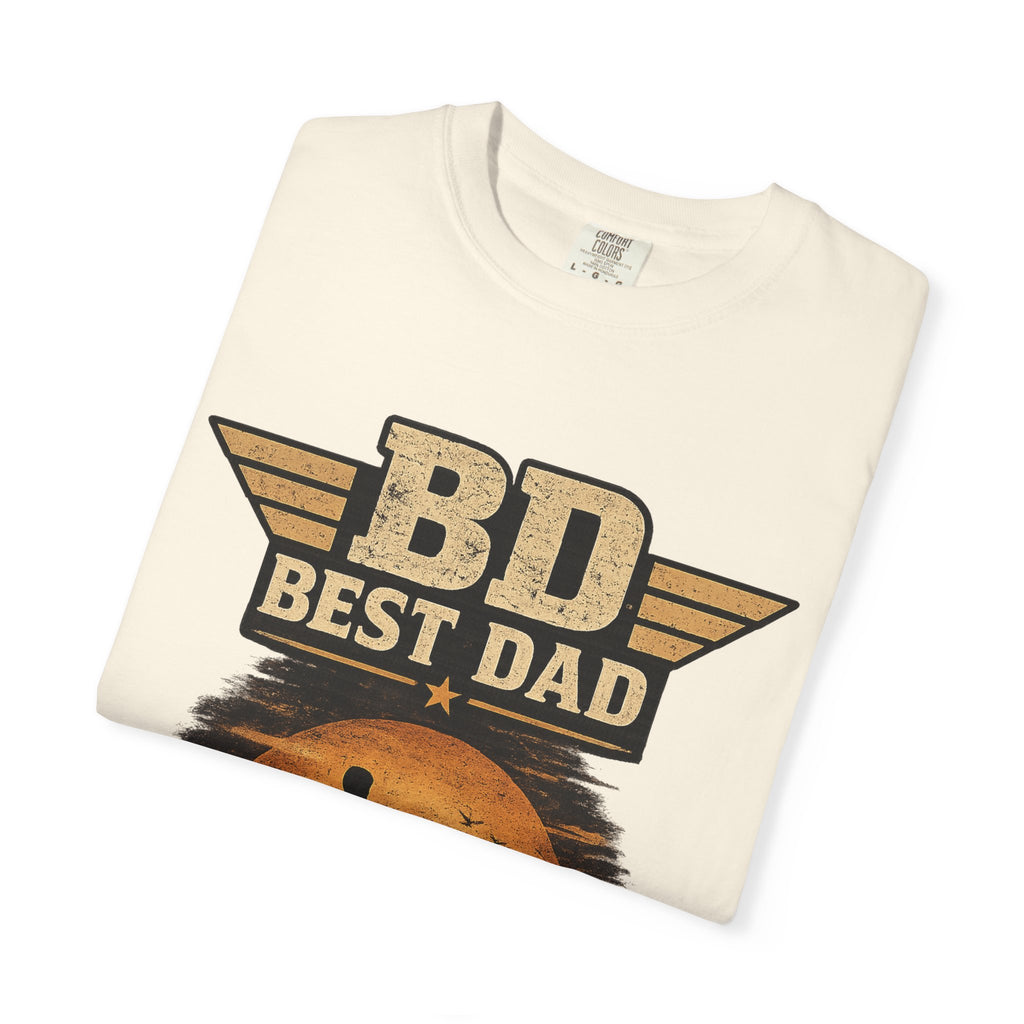 Best Dad T-Shirt — 'BD Best Dad' Father & Son Retro Sunset Tee (Protector, Leader, Supporter)