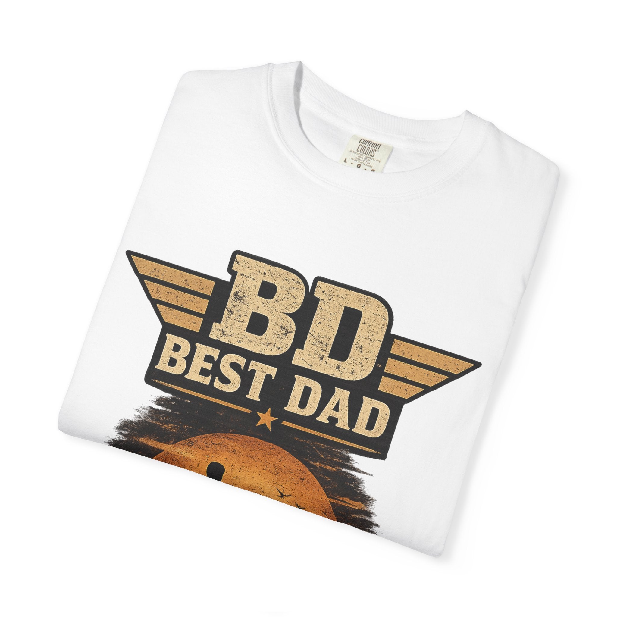 Best Dad T-Shirt — 'BD Best Dad' Father & Son Retro Sunset Tee (Protector, Leader, Supporter)