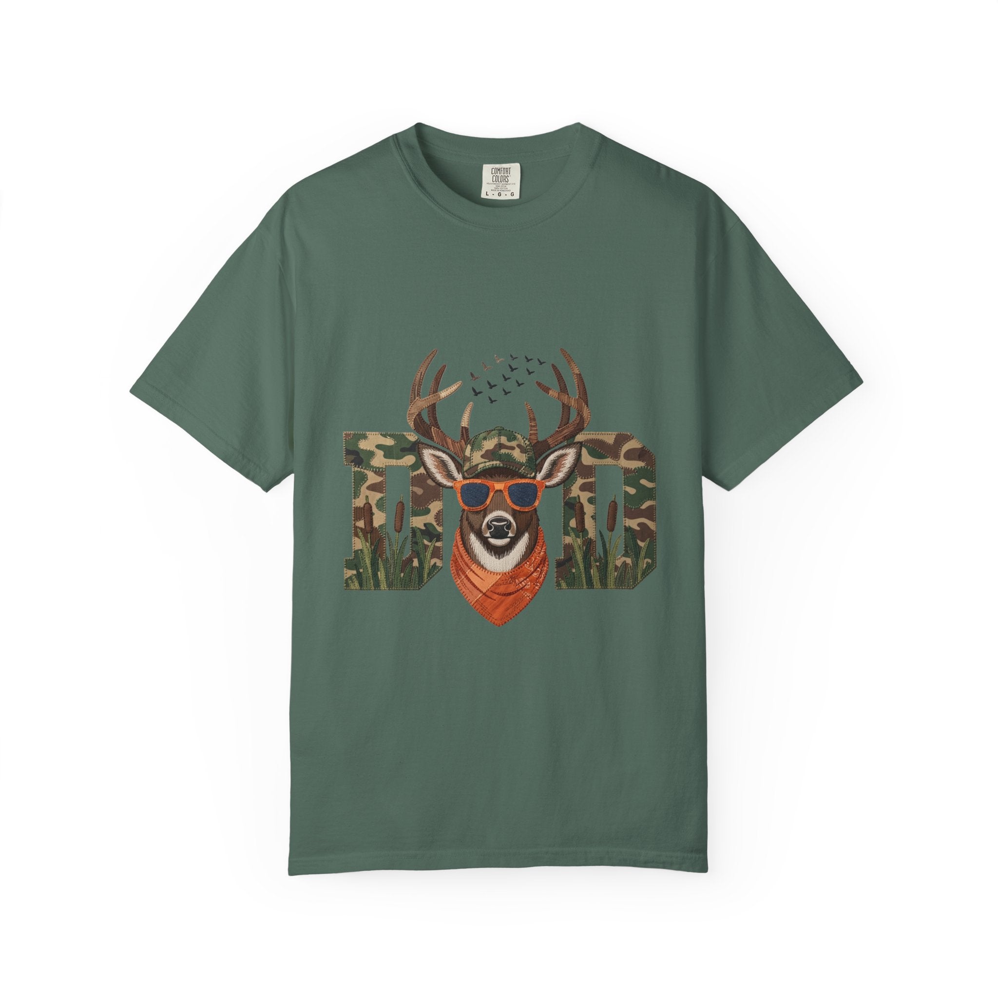 Dad Camo Deer 100% Cotton Premium T-Shirt — 'Cool Buck' Graphic Tee for Fathers & Hunters