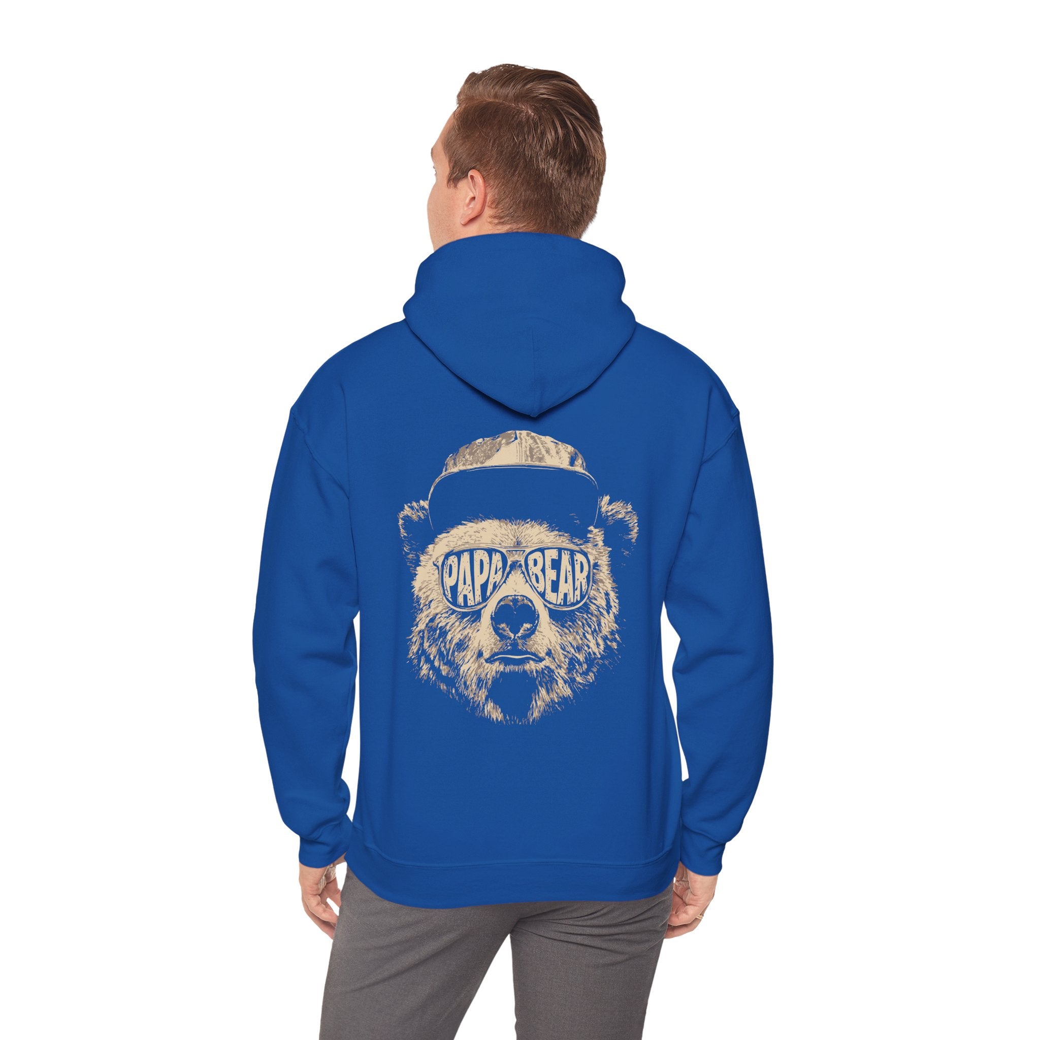 Papa Bear Hoodie — Customizable Back Graphic Father’s Day Sweatshirt