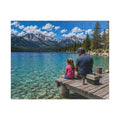 Scenic Father-Daughter Fishing Puzzle — Lake Mountains 110/252/520/1014-Piece