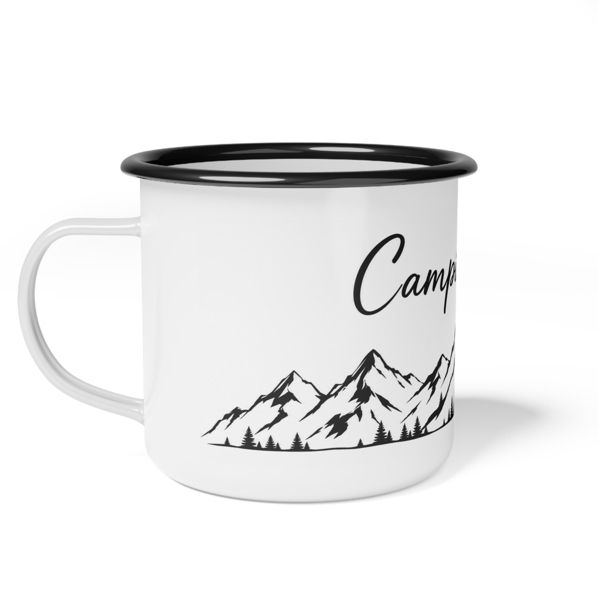 Camping Dad Enamel Camp Cup — Mountain Outline Camping Mug