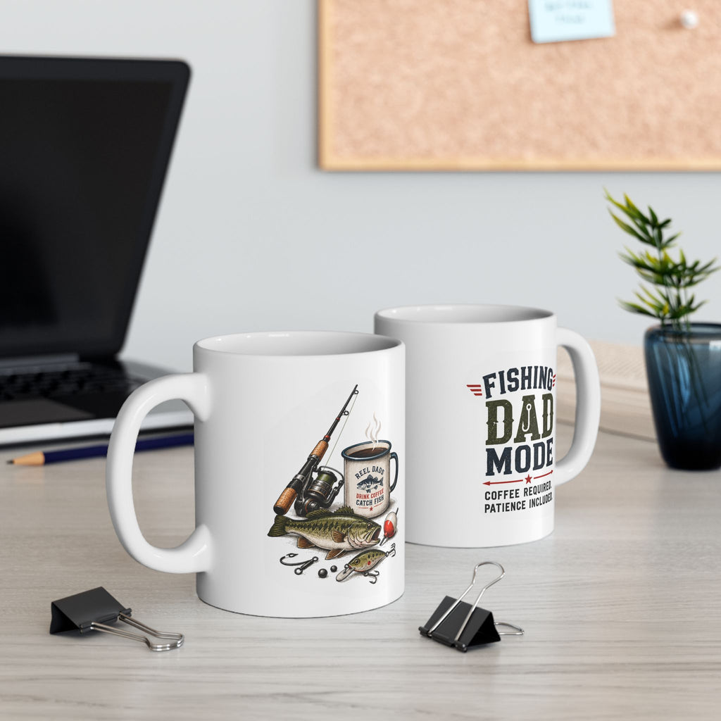 Fishing Dad Mode Ceramic Mug — Fishing Dad Coffee Mug (11oz/15oz) — Father's Day Gift