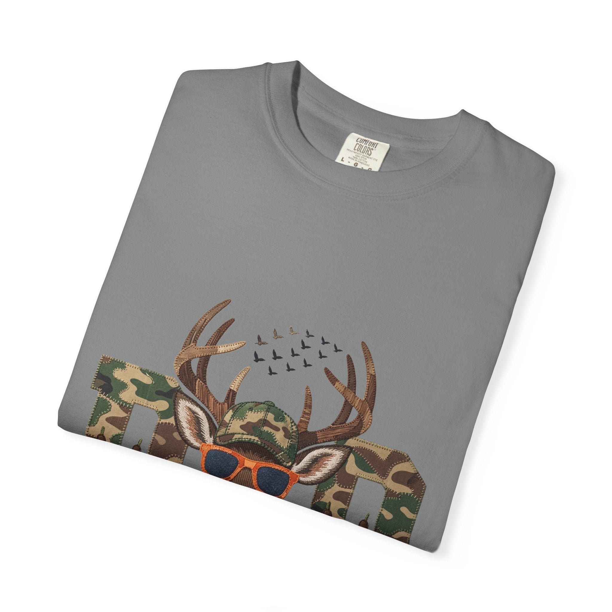 Dad Camo Deer 100% Cotton Premium T-Shirt — 'Cool Buck' Graphic Tee for Fathers & Hunters