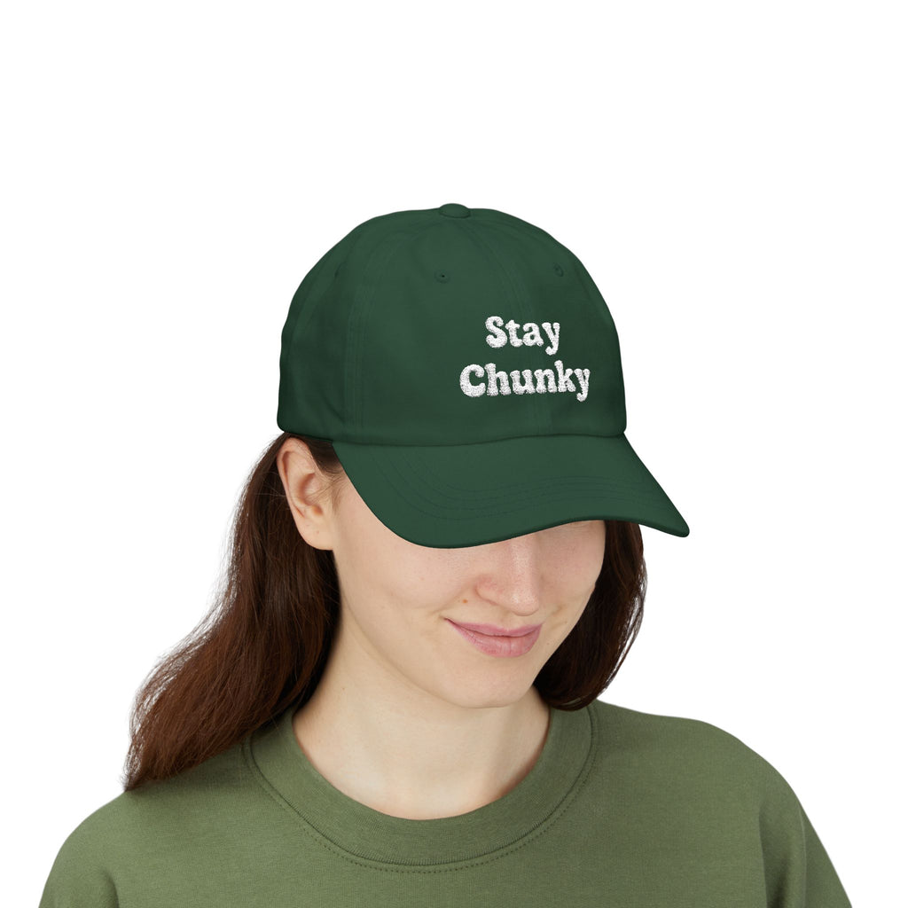 Customizable Stay Chunky Font Cap — Embroidered Baseball Hat