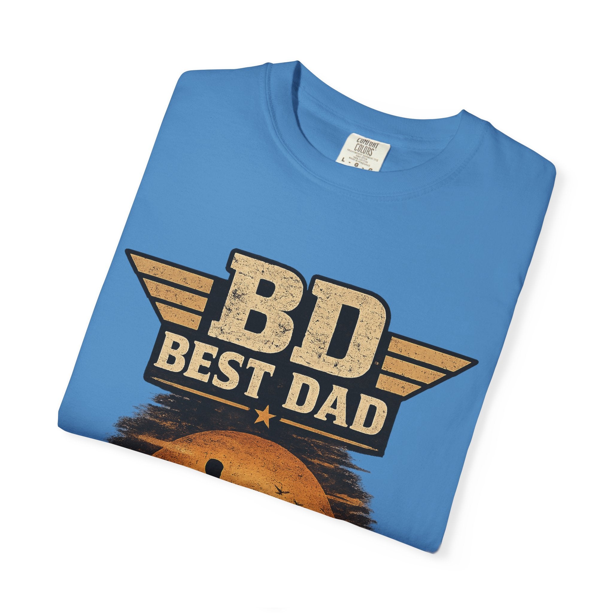 Best Dad T-Shirt — 'BD Best Dad' Father & Son Retro Sunset Tee (Protector, Leader, Supporter)