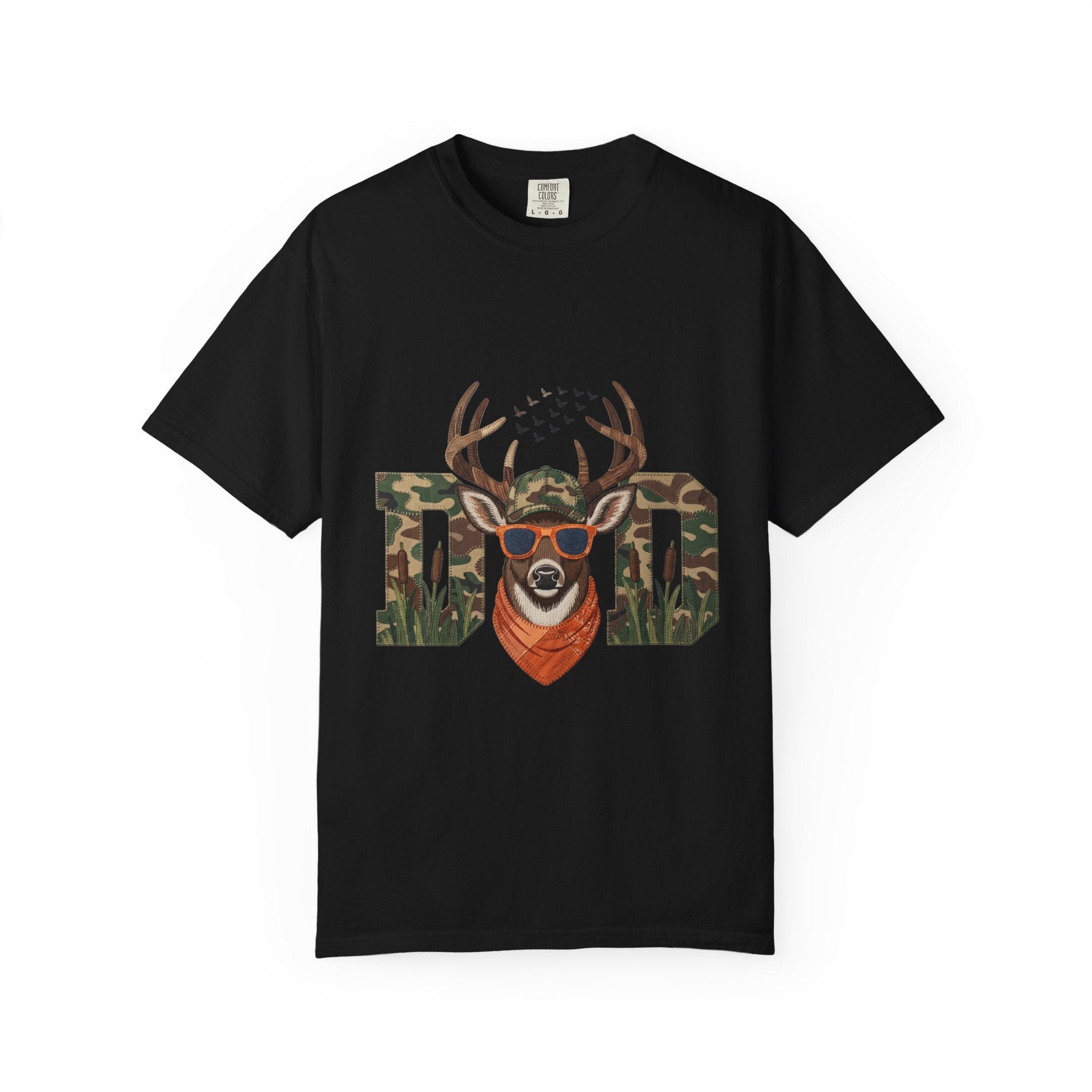 Dad Camo Deer 100% Cotton Premium T-Shirt — 'Cool Buck' Graphic Tee for Fathers & Hunters