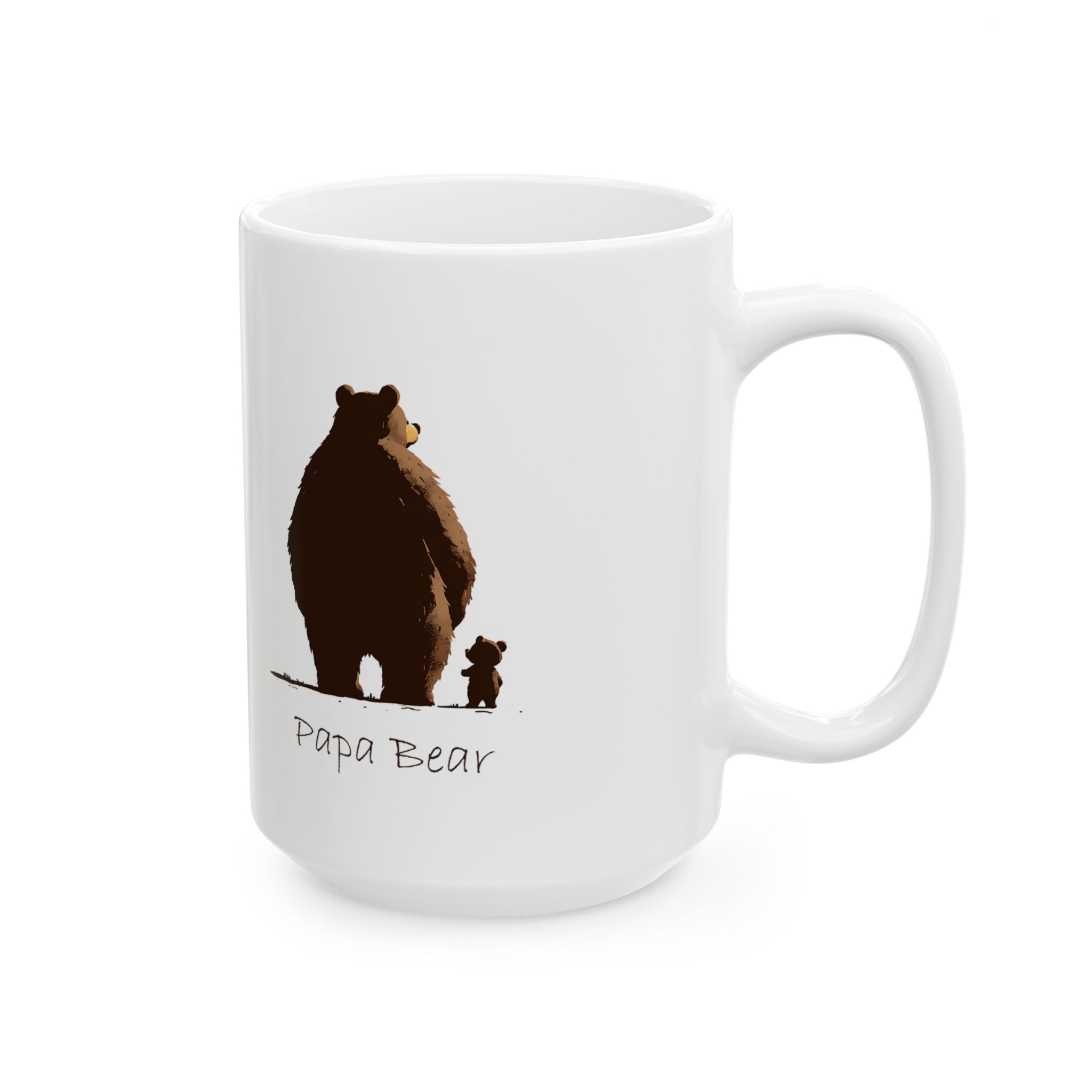 Pappa Bear Ceramic Mug — Cute Papa and Baby Bear 11oz & 15oz