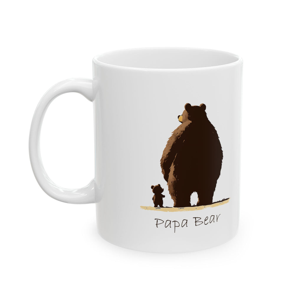 Pappa Bear Ceramic Mug — Cute Papa and Baby Bear 11oz & 15oz