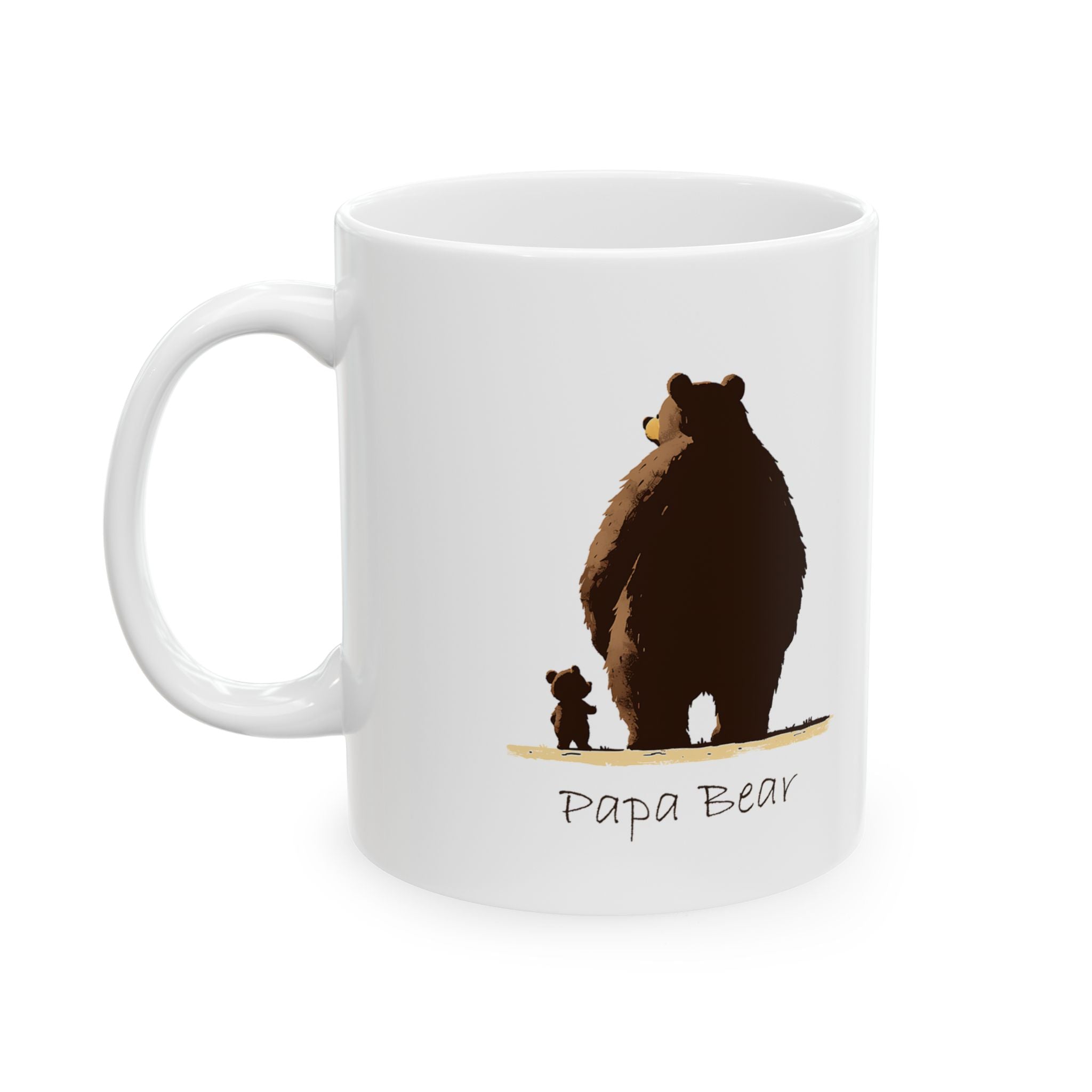Pappa Bear Ceramic Mug — Cute Papa and Baby Bear 11oz & 15oz