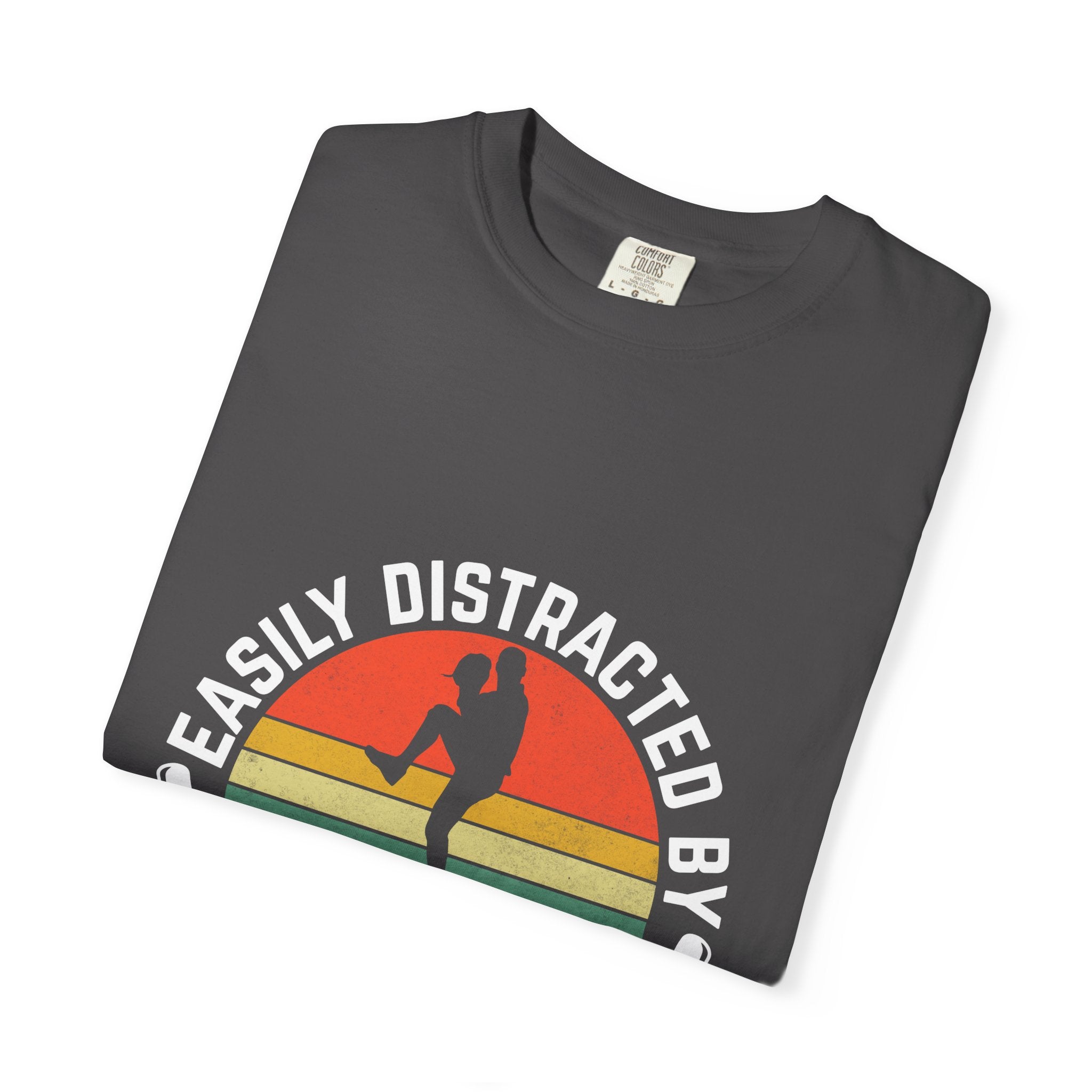 Easily Distracted by Baseball T-Shirt — Premium 100% Cotton