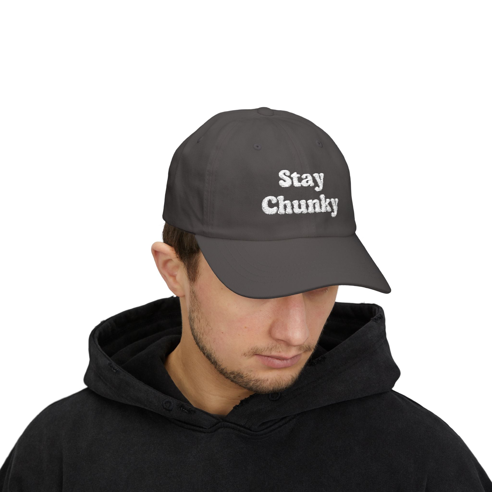 Customizable Stay Chunky Font Cap — Embroidered Baseball Hat