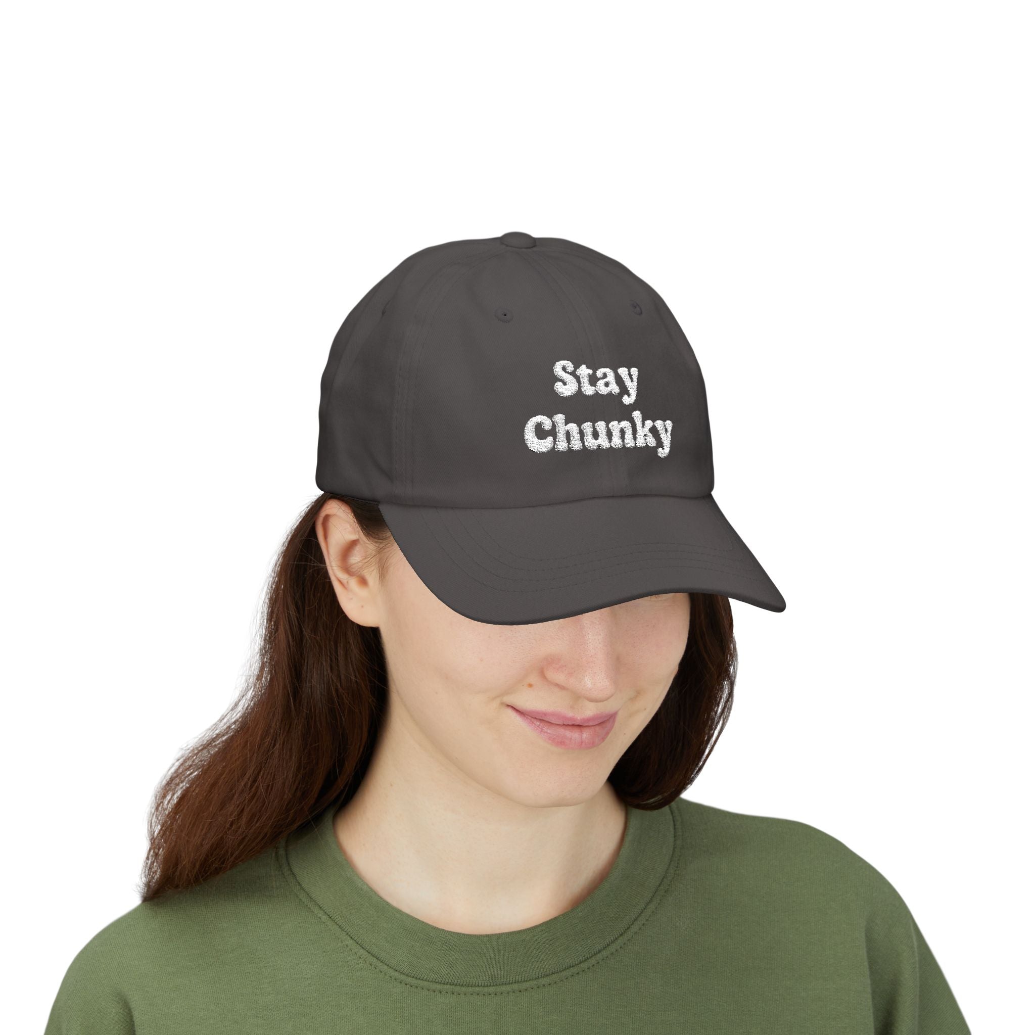 Customizable Stay Chunky Font Cap — Embroidered Baseball Hat