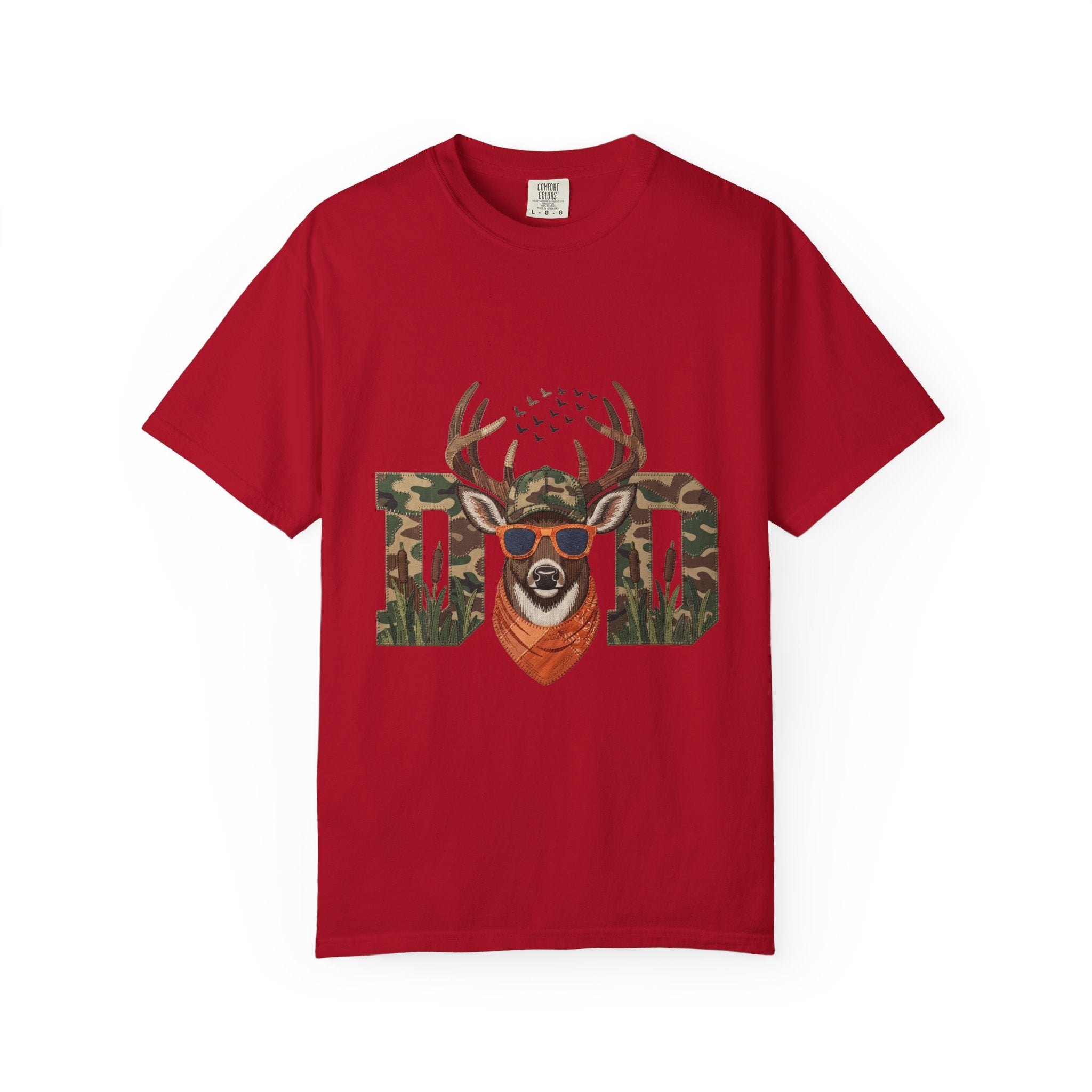 Dad Camo Deer 100% Cotton Premium T-Shirt — 'Cool Buck' Graphic Tee for Fathers & Hunters