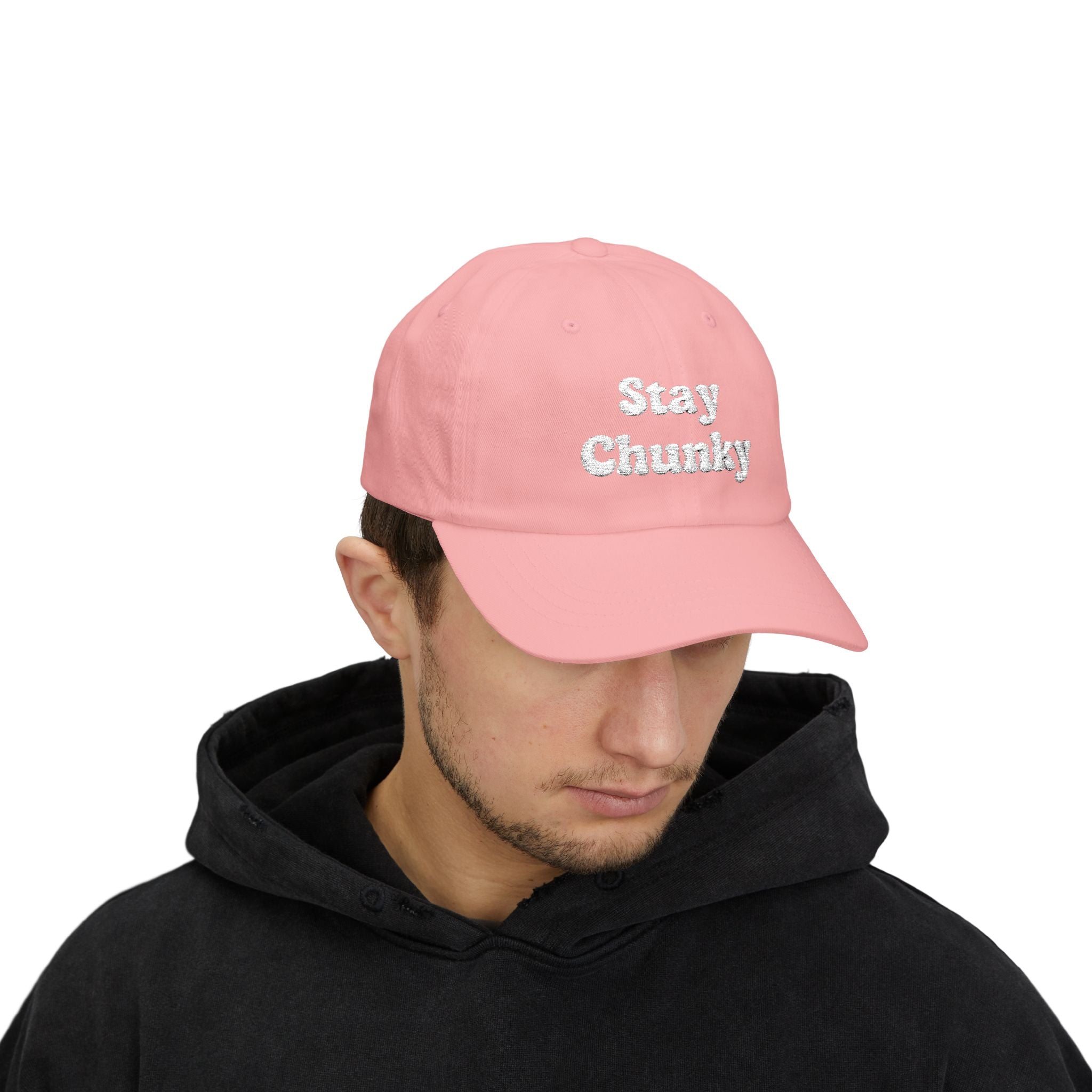 Customizable Stay Chunky Font Cap — Embroidered Baseball Hat