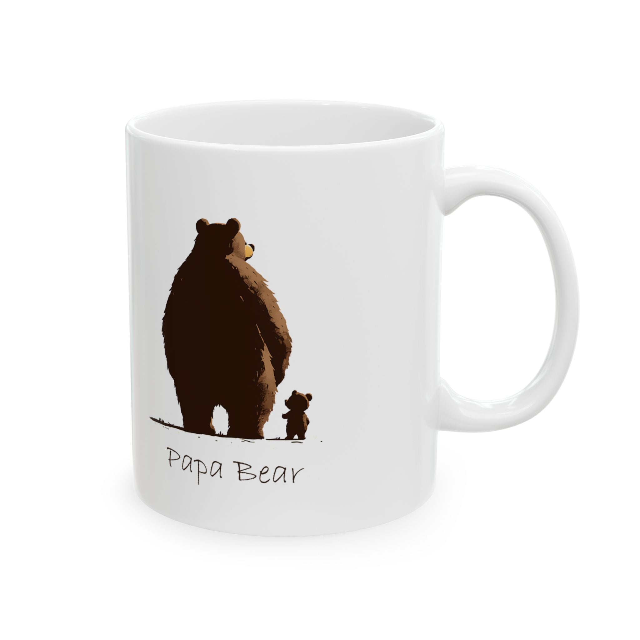 Pappa Bear Ceramic Mug — Cute Papa and Baby Bear 11oz & 15oz