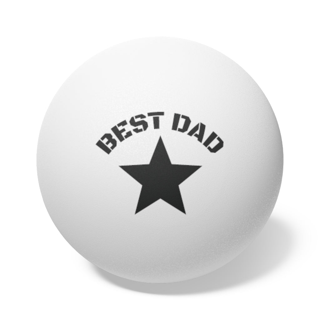 BEST DAD Ping Pong Balls — 6-Pack Novelty Father's Day Game Set