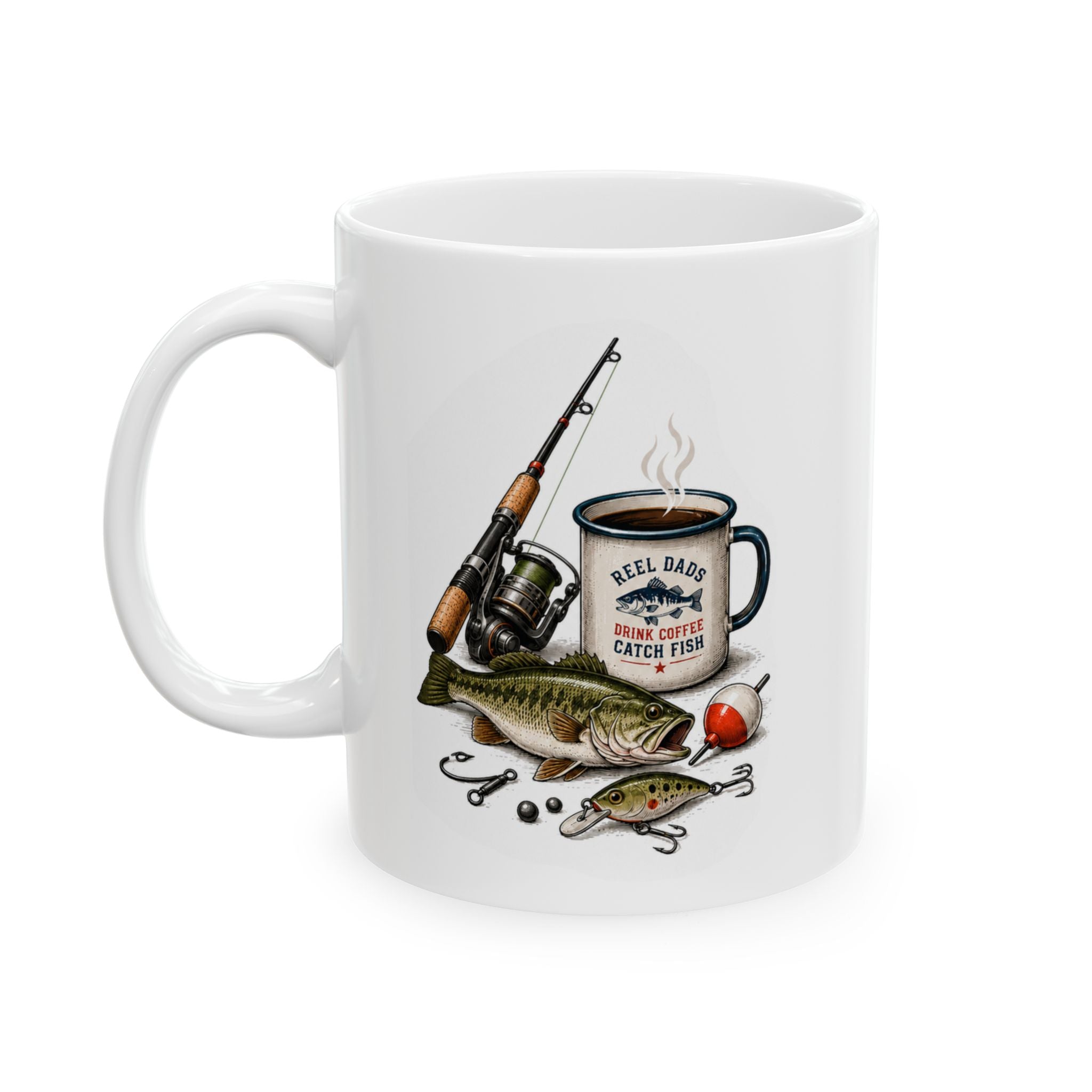 Fishing Dad Mode Ceramic Mug — Fishing Dad Coffee Mug (11oz/15oz) — Father's Day Gift