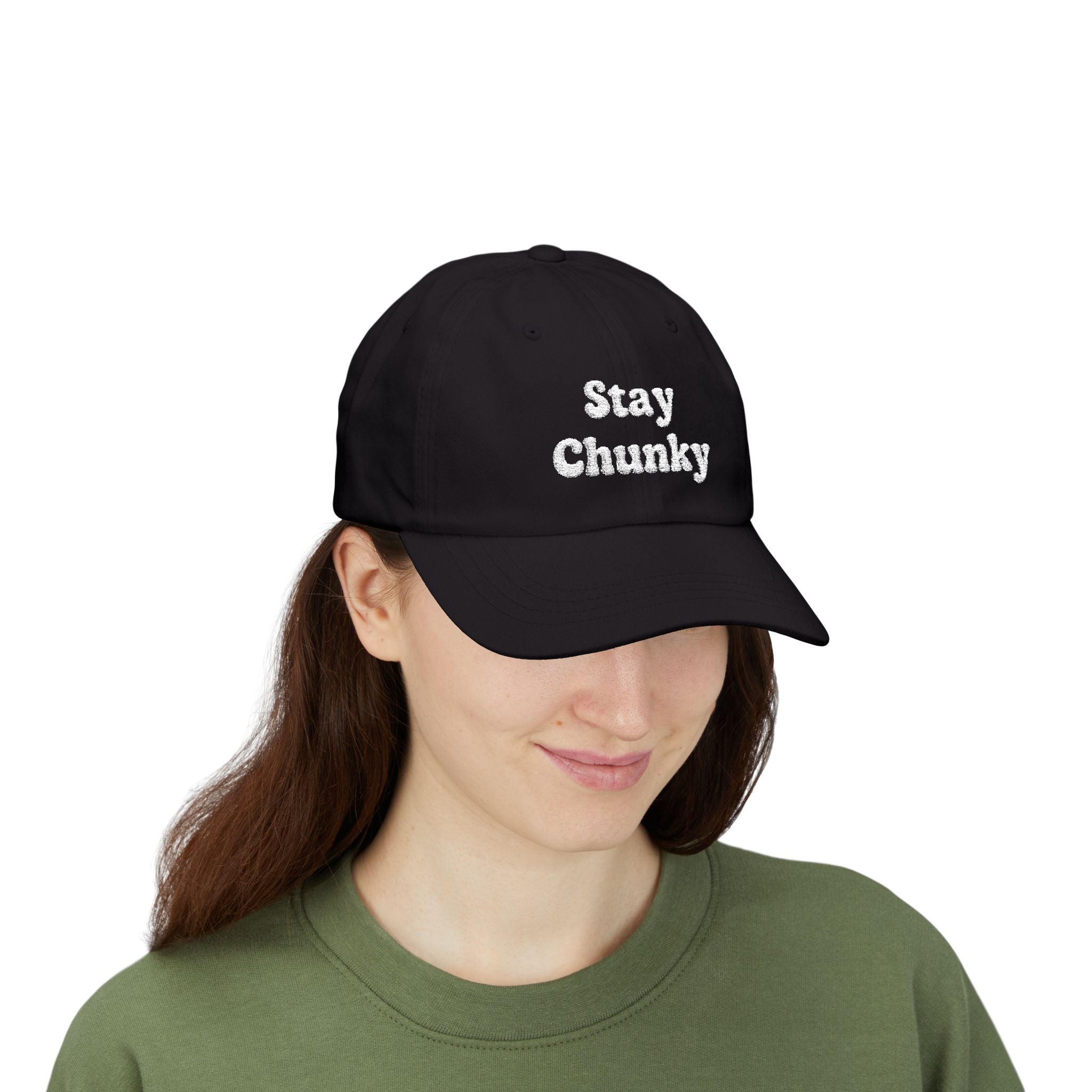 Customizable Stay Chunky Font Cap — Embroidered Baseball Hat