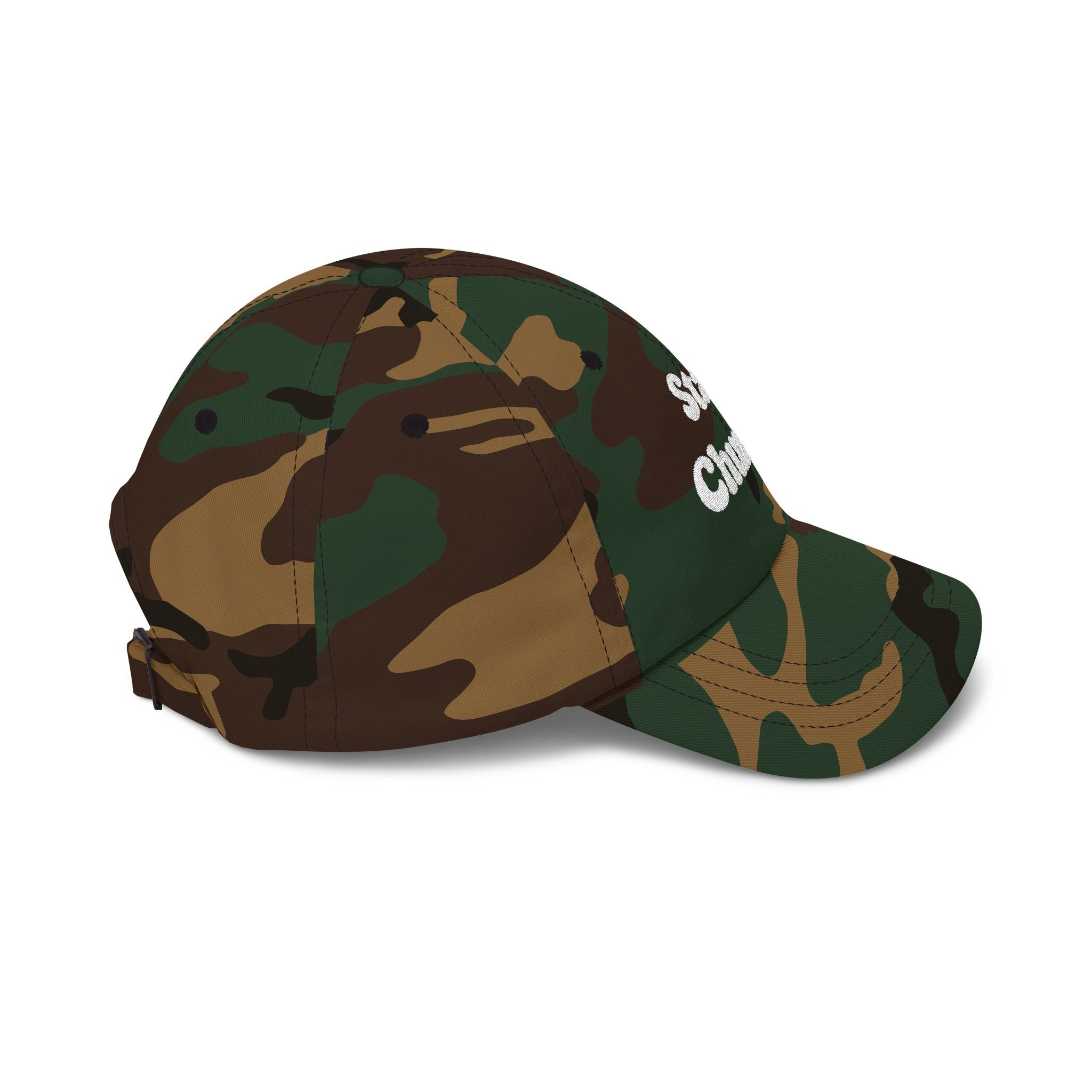 Customizable Stay Chunky Font Cap — Embroidered Baseball Hat