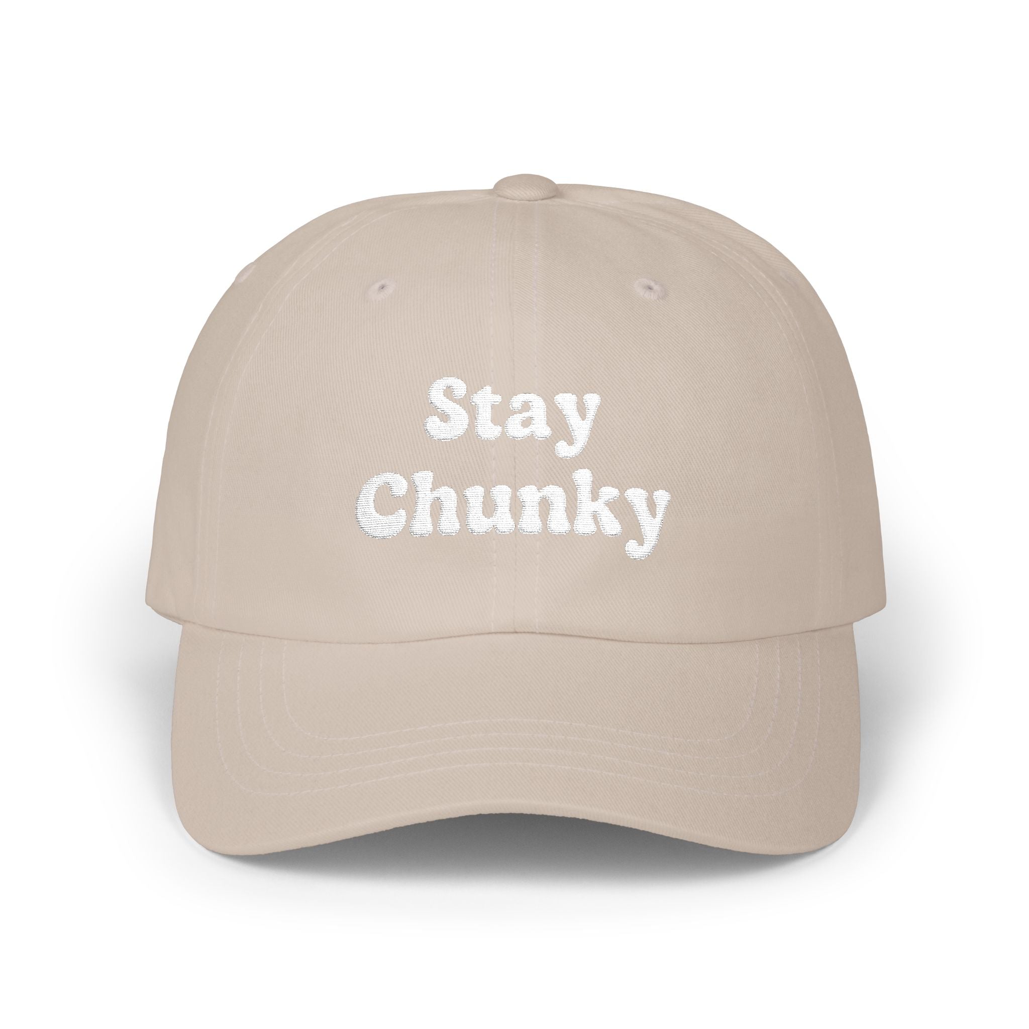 Customizable Stay Chunky Font Cap — Embroidered Baseball Hat