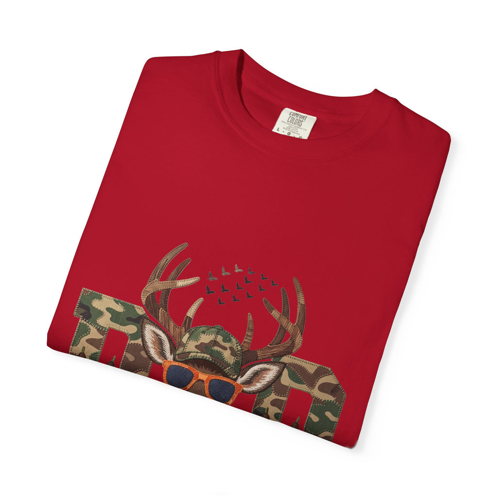 Dad Camo Deer 100% Cotton Premium T-Shirt — 'Cool Buck' Graphic Tee for Fathers & Hunters