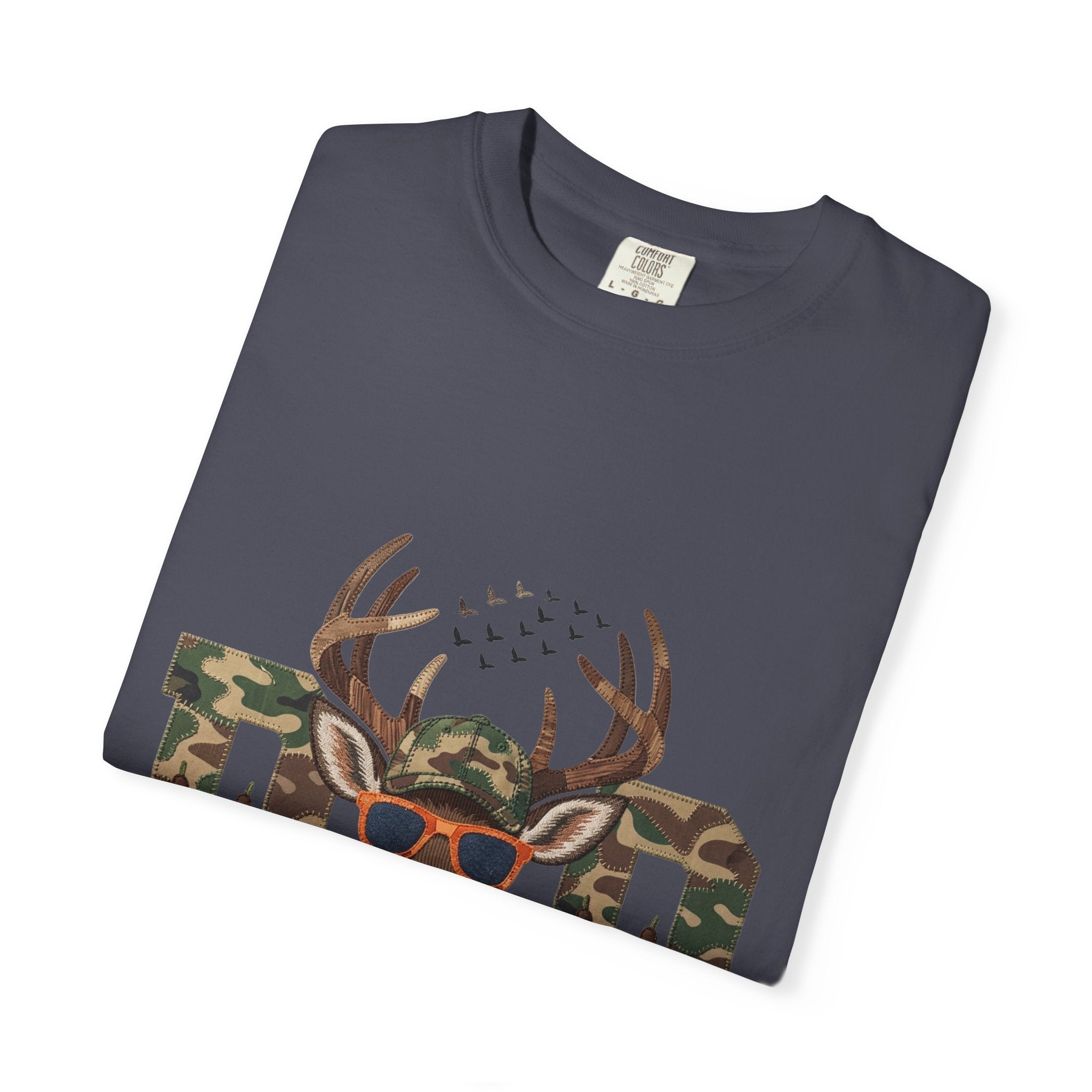 Dad Camo Deer 100% Cotton Premium T-Shirt — 'Cool Buck' Graphic Tee for Fathers & Hunters