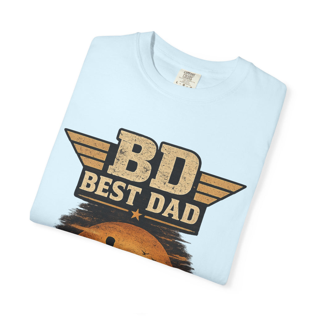 Best Dad T-Shirt — 'BD Best Dad' Father & Son Retro Sunset Tee (Protector, Leader, Supporter)