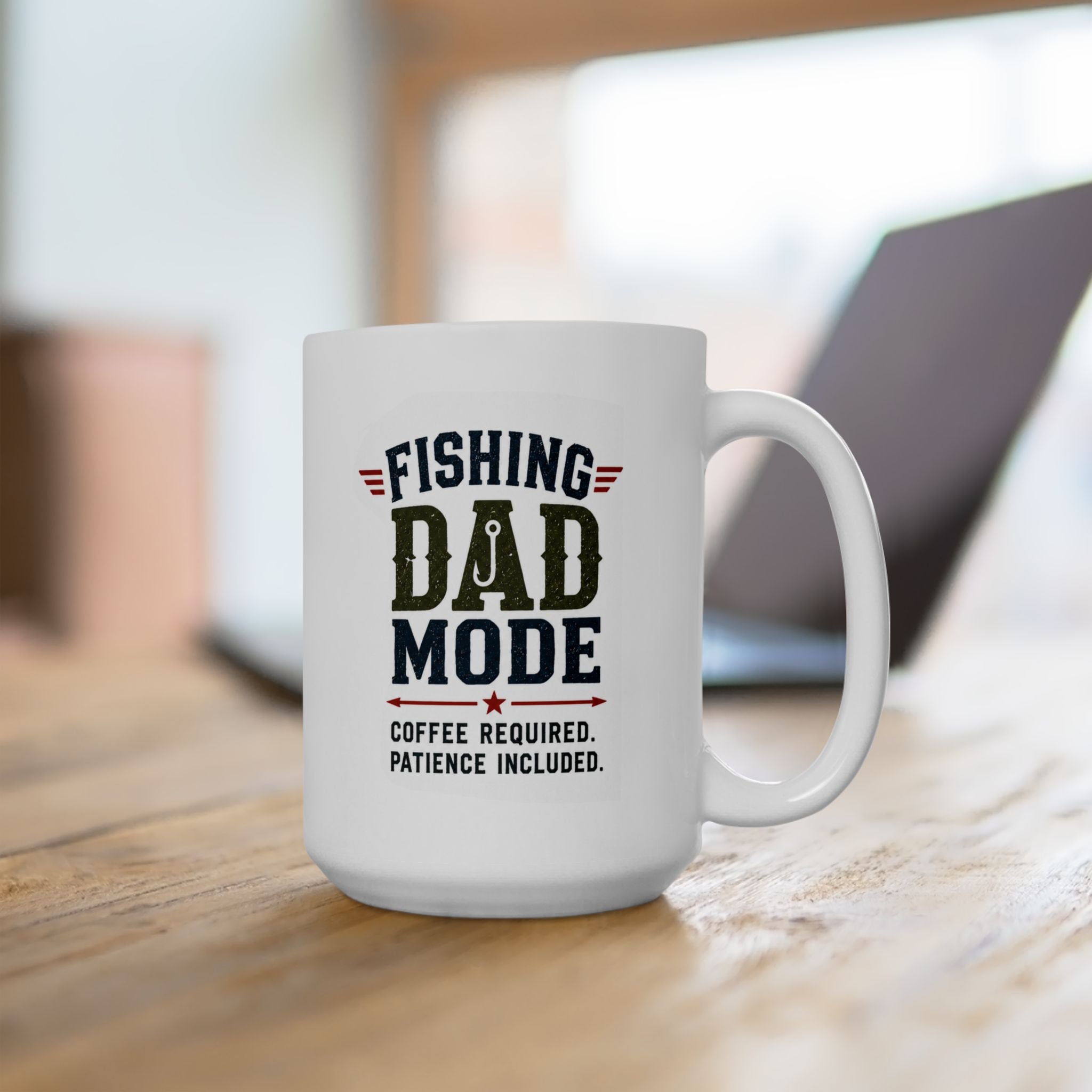 Fishing Dad Mode Ceramic Mug — Fishing Dad Coffee Mug (11oz/15oz) — Father's Day Gift