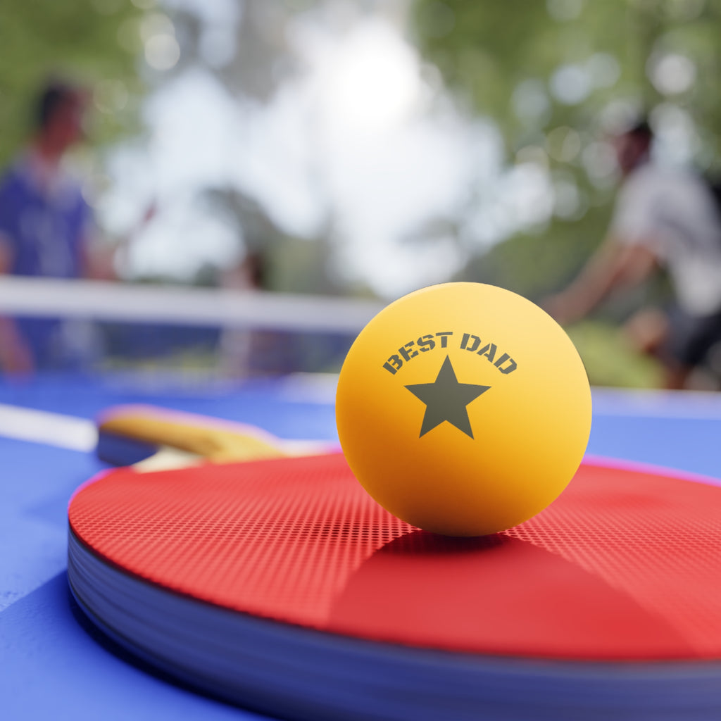 BEST DAD Ping Pong Balls — 6-Pack Novelty Father's Day Game Set
