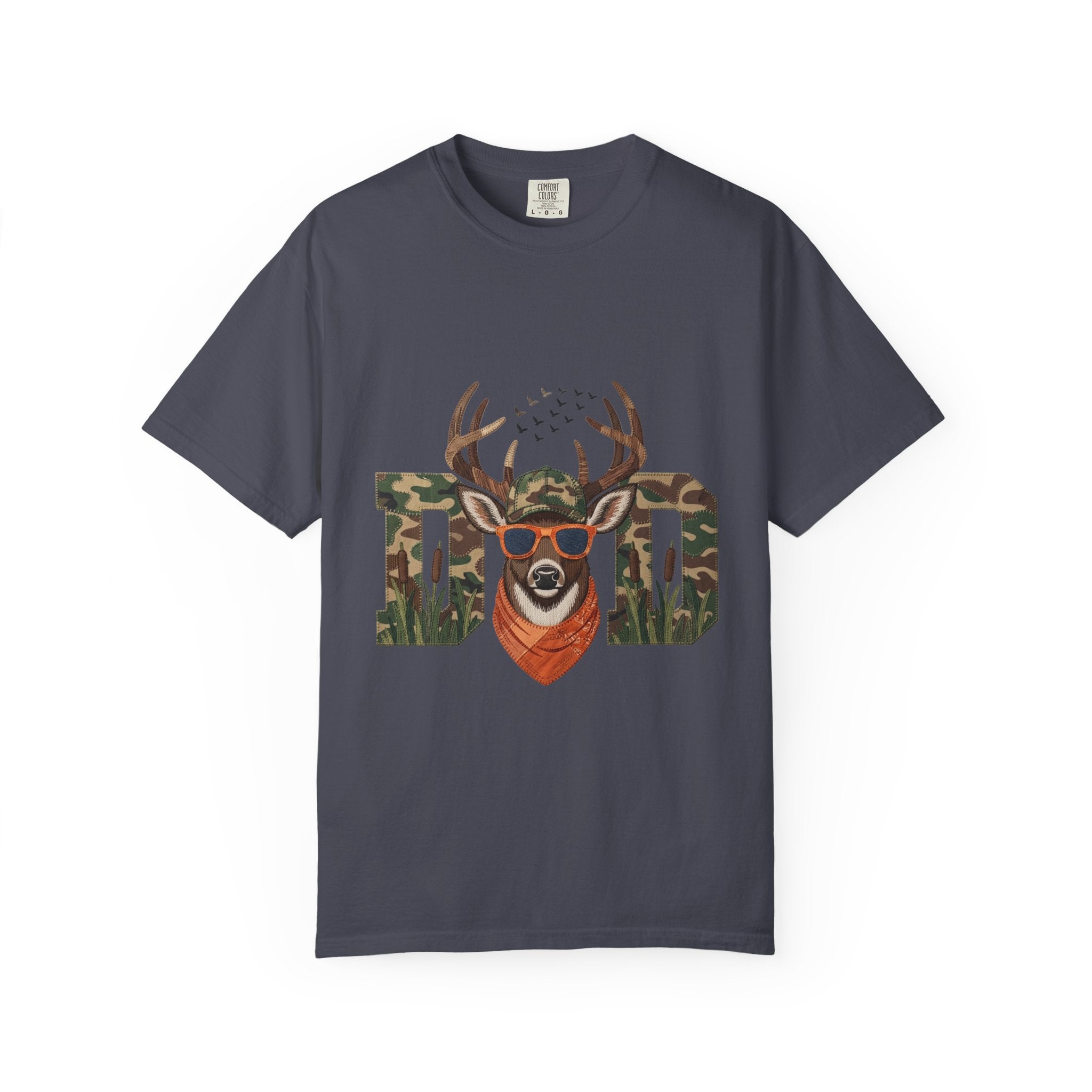 Dad Camo Deer 100% Cotton Premium T-Shirt — 'Cool Buck' Graphic Tee for Fathers & Hunters